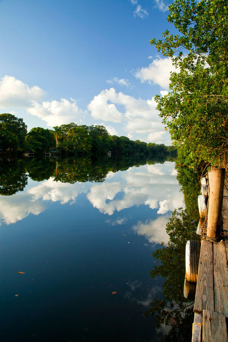 "Still Morning" - Another view of Sittee River from the dock at Possum Point Biological Station.